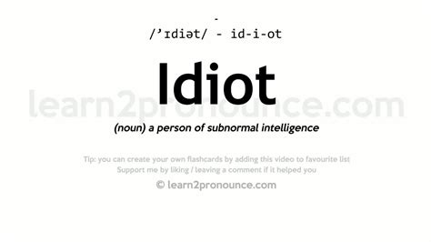 jenny define|define idiot.